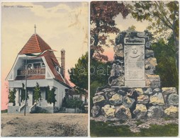 Sopron, Hubertus Villa, Ferenc József Emlékkő A Hubertus Villánál - 2 Db Régi Képeslap / 2 Pre-1918 Postcards + K.u.K. F - Non Classificati