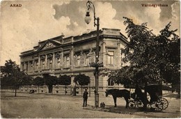 T2/T3 1913 Arad, Vármegyeház, Hintó / County Hall, Chariot (Rb) - Non Classés