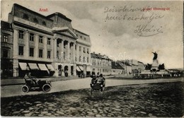 T2 1918 Arad, József Főherceg út, Arad-Csanádi Gazdasági Takarékpénztár, Automobilos Montázs / Street View, Savings Bank - Non Classificati