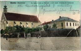 T4 1916 Beszterce, Bistritz, Bistrita; Gr. Kath Kirche U. Pfarrhof / Görögkatolikus Templom és Lelkészlak. Kiadja F. Sto - Zonder Classificatie