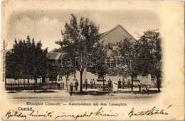 * T3 Csatád,  Lenauheim; Lénau Tér, Községház. Felvette Bierbaum Gyula / Square, Town Hall (szakadás / Tear) - Non Classificati