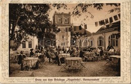 T2/T3 1915 Nagyszeben, Hermannstadt, Sibiu; Bräuhaus 'Hagerbräu' / Hagerbräu Sörfőzde és Söröző, Kert Pincérekkel. Phot. - Non Classificati