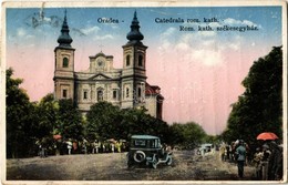 T3/T4 Nagyvárad, Oradea; Catedrala Rom. Kath. / Római Katolikus Székesegyház, Automobilos Montázs / Cathedral, Automobil - Unclassified