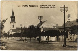 * T2/T3 1930 Németszentpéter, Sanpetru German; Biserica Rom. Cat. / Katolische Kirche / Római Katolikus Templom és Iskol - Unclassified