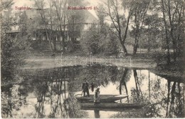 T2/T3 1907 Szatmárnémeti, Szatmár, Satu Mare; Kossuth Kerti Tó, Csónakázók. Kiadja Cseplák Bálintné / Park, Lake, Rowing - Ohne Zuordnung