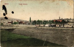 * T3 1915 Zsibó, Jibou; Vasútállomás, Tehervonat, Gőzmozdony / Bahnhof / Railway Station, Freight Train, Locomotive (EB) - Ohne Zuordnung