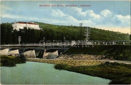 ** T2/T3 Galgóc, Frasták, Hlohovec; Gróf Erdődy Kastély, Vág Hídja. Kiadja Bródy Simon / Castle, Váh River Bridge (EK) - Zonder Classificatie