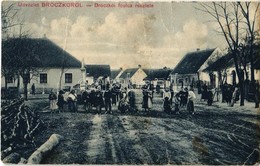 T3/T4 1912 Gázlós, Broczkó, Brockó, Brodské; Fő Utca, Falubeliek / Main Street, Villagers (fa) - Non Classificati