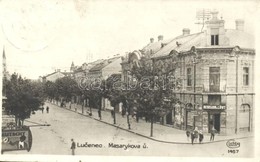 * T2/T3 Losonc, Lucenec; Masaryk Utca, Neumann és Löwy Boltja / Street, Shop (ragasztónyom / Gluemark) - Non Classificati