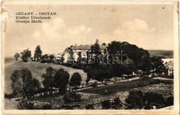 T3 1938 Osgyán, Ozdany; Klástor Ursulienok (zámok) / Orsolya Zárda (Báró Luzsénszky Kastély) / Nunnery, Castle (ragasztó - Non Classificati