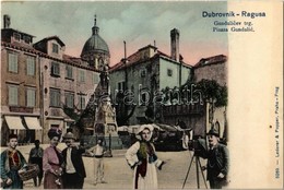 ** T1 Dubrovnik, Ragusa; Gundulicev Trg. / Piazza Gundulic / Square, Market. Montage With Photographer - Ohne Zuordnung