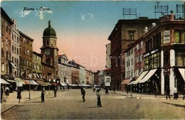 T2/T3 1915 Fiume, Rijeka; Corso, Casa Tiring / Street View With Shops (EK) - Non Classificati