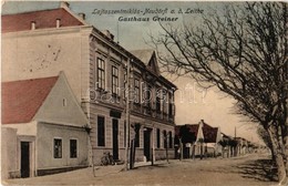 T2/T3 Lajtaszentmiklós, Neudörfl An Der Leitha; Greiner Vendéglője / Gasthaus Greiner / Restaurant, Guest House (EK) - Non Classés