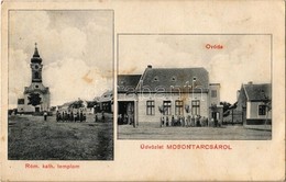 T2 1912 Mosontarcsa, Andau; Római Katolikus Templom, Óvoda. Fridrich Hedvig Kiadása / Kirche, Kindergarten / Church, Kin - Non Classés