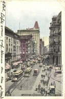 T2/T3 1903 New York, Lower Broadway, Trams (EK) - Ohne Zuordnung