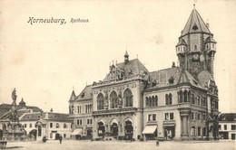 ** T2 Korneuburg, Rathaus. Verlag Julius Kühkopf / Town Hall, Trinity Statue, Moriz Sofer's Shop - Zonder Classificatie