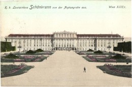 T2 Vienna, Wien XIII. K. K. Lustschloss Schönbrunn Von Der Neptungrotie Aus. P. Ledermann 1910. / Castle Park - Ohne Zuordnung