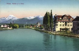 ** T2/T3 Villach, Partie A. D. Drau, Kino. Verlag Kleinmayr 789/1. / Drava Riverbank, Cinema (Rb) - Ohne Zuordnung