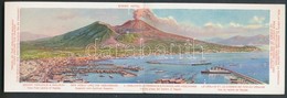 ** T2 Naples, Napoli; Mount Vesuvius And Railway, Ships, Railway Informations On The Backside, Panoramacard - Zonder Classificatie