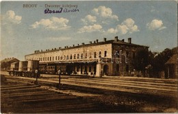 T2/T3 1916 Brody, Dworzec Kolejowy / Bahnhof / Railway Station + 'K.u.K. Infanterieregiment V. Hindenburg No. 68.' (EK) - Ohne Zuordnung