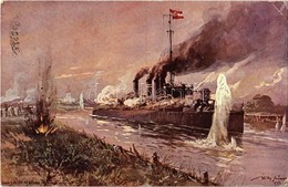 T2/T3 SMS Scharfschütze Im Gefechte Im Kanal Von Corsini  Am 24. Mai 1915. /  SMS Scharfschütze Osztrák-magyar Huszár-os - Unclassified