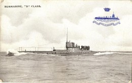 ** T2/T3 Submarine D Class No. 78., British Royal Navy (kopott Sarkak / Worn Corners) - Zonder Classificatie