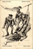 ** T2/T3 Sanftes Erwachten / Kellemes ébredés / Austro-Hungarian Navy K.u.K. Kriegsmarine Humorous Mariner Art Postcard. - Ohne Zuordnung