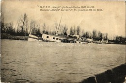 ** T2/T3 1908 MFTR Margit Gőzüzemű Oldalkerekes Személyhajó Elsüllyedése Március 28-án / Sunken Margit Steamship (EK) - Unclassified