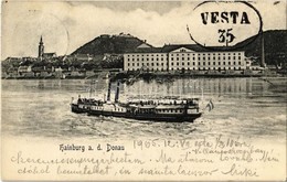 T2 Vesta Oldalkerekes Gőzhajó Hainburg An Der Donau-nál / Hungarian Passenger Steamship In Hainburg An Der Donau - Unclassified