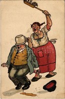 T2/T3 1929 Házastárs Humor / Married Couple Humour. J.S. U. Co. M. Litho - Non Classificati