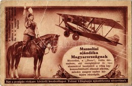 * T4 Mussolini Ajándéka Magyarországnak. Tolnai Világlapja Rézkarc Kivitelű Levelezőlapja / Mussolini's Present To Hunga - Unclassified