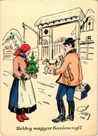 ** T2/T3 Boldog Magyar Karácsonyt! / Hungarian Irredenta Christmas Greeting Art Postcard S: Pálffy (EK) - Non Classés