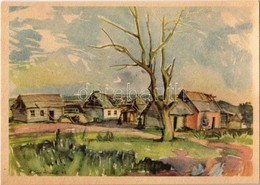 ** T2 Ein Sowjetdorf. Erich Gutjahr Bildverlag. Bestell-Nr. 93. / WWII German Military Art Postcard, Ruined Soviet Villa - Zonder Classificatie