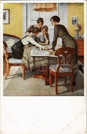 ** T2/T3 Der Stammgast. Kriegspostkarten Von B. Wennerberg Nr. 6. / WWI German Military Art Postcard, Women Planning Str - Unclassified