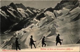 ** T1 Eismeer Mit Blick Auf Schreckhorn / Winter Sport, Mountain Climbers - Zonder Classificatie