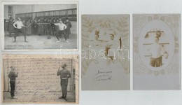 ** * 4 Db RÉGI Sport Motívumú Képeslap: Vívás / 4 Pre-1910 Sport Motive Postcards: Fencing - Non Classés