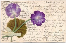 T2/T3 1901 Flowers, Silk Greeting Card (EB) - Unclassified