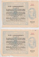Budapest 1965. 'VIT' Sorsjegy 3,5Ft értékében (2x) T:II-,III Szakadások - Ohne Zuordnung