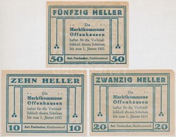 Ausztria / Offenhausen ~1920. 10h + 20h + 50h T:I- Egyiken Kis Szakadás, Kis Sarokhiány
Austria / Offenhausen ~1920. 10  - Non Classés