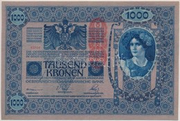 1902. 1000K Piros 'Deutschösterreich' Felülbélyegzéssel, Mindkét Oldala Német T:II - Non Classificati