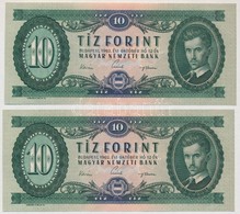 1962. 10Ft (2x) Sorszámkövetők T:I-,II - Non Classificati