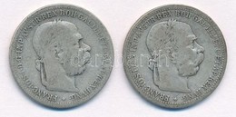 Ausztria 1893-1894. 1K Ag 'Ferenc József' (2xklf) T:2-,3 Austria 1893-1894. 1 Corona Ag 'Franz Joseph' (2xdiff) C:VF,F - Non Classificati