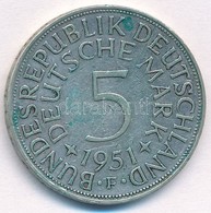 NSZK 1951F 5M Ag T:2,2-
FRG 1951F 5 Mark Ag C:XF,VF
Krause KM#112.1 - Non Classificati