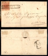 Antichi Stati Italiani - Lombardo Veneto - Como 3.1.51 (P.ti 4) - 15 Cent (3b - Rosso Carminio) Su Lettera Per Milano - Autres & Non Classés