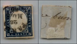 Antichi Stati Italiani - Parma - Parma 26.5.60 - 20 Cent (15C - Sardegna) Su Frammento - Otros & Sin Clasificación