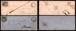 Antichi Stati Italiani - Stato Pontificio - Toscanella (P.ti 4) - Due Bustine (rosa/azzurra - Valentine Con Disegni In F - Autres & Non Classés