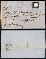 Antichi Stati Italiani - Sardegna - 20 Cent (15Ea) - Lettera Via Mare (col Postale - Manoscritto A Lato) Da Livorno A Na - Autres & Non Classés