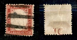 Antichi Stati Italiani - Toscana - Sbarre Di Arezzo (P.ti R2) - 40 Cent (3 - Regno) - Piccolo Strappo In Basso Sulla N - Andere & Zonder Classificatie