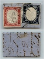 Regno - Posta Ordinaria  - 1862 - 20 Cent (2) + 40 Cent (16E - Sardegna) In Uso Misto Su Frammento Da Messina - Altri & Non Classificati