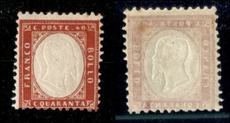 Regno - Posta Ordinaria  - 1862 - 40 Cent (3) Con Doppia Effigie - Gomma Originale (220+) - Altri & Non Classificati